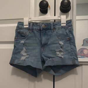 Distressed Denim Shorts